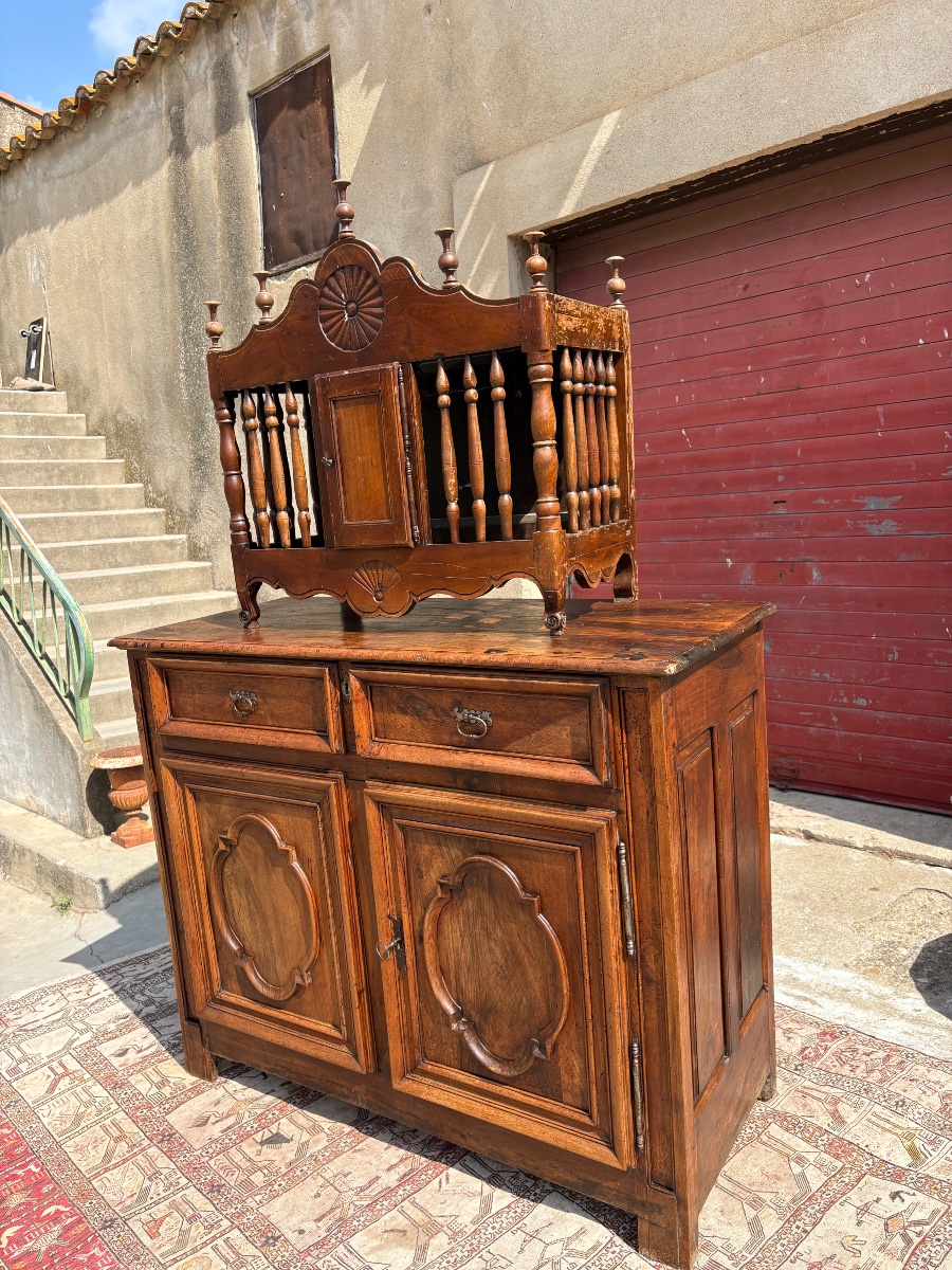 Panetière, Louis XV,en noyer  provençal d’époque XVIIIe siècle-photo-3