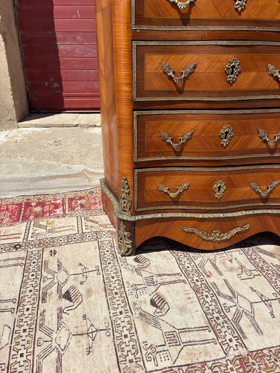 A Louis XV-style Ladies' Secretary Desk, With 19th-century Marquetry-photo-3