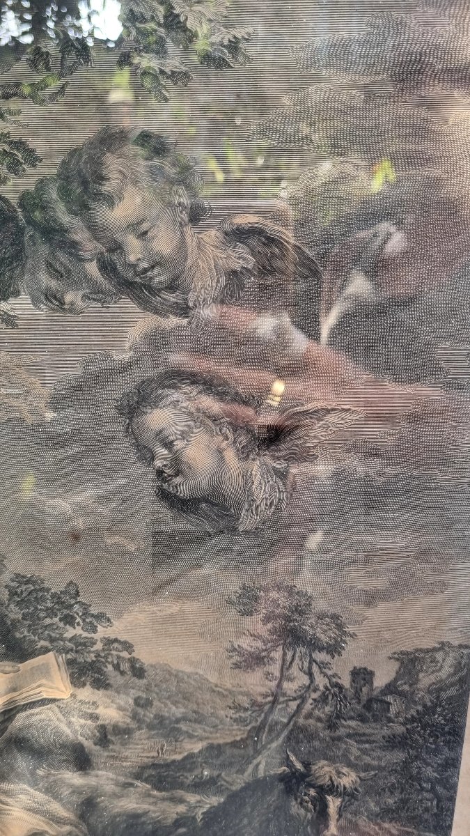 Gravure XVIIIé Sainte Geneviève de Paris.-photo-2