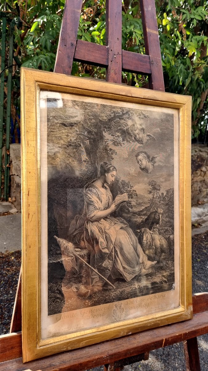 Gravure XVIIIé Sainte Geneviève de Paris.-photo-5