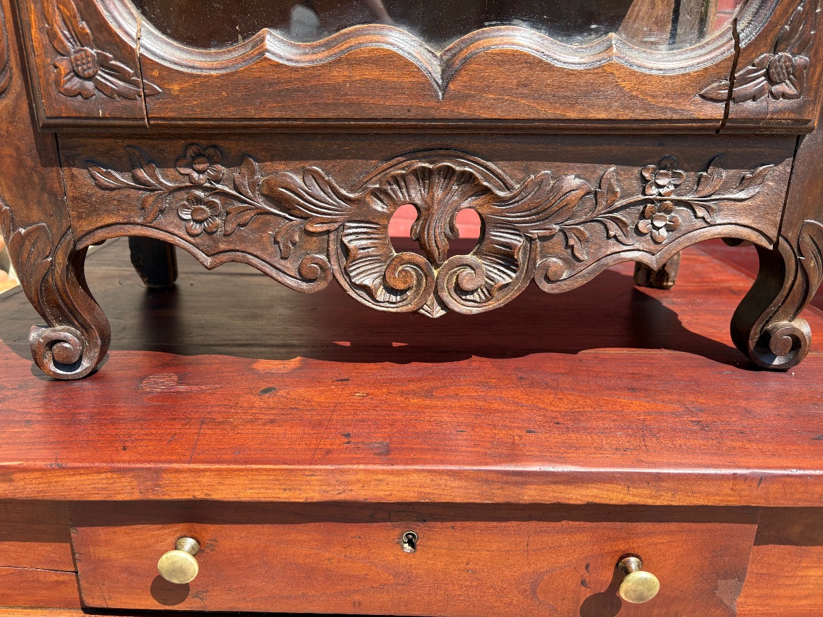 Vitrine verriot louis XV provençale XVIIIe siècle-photo-2