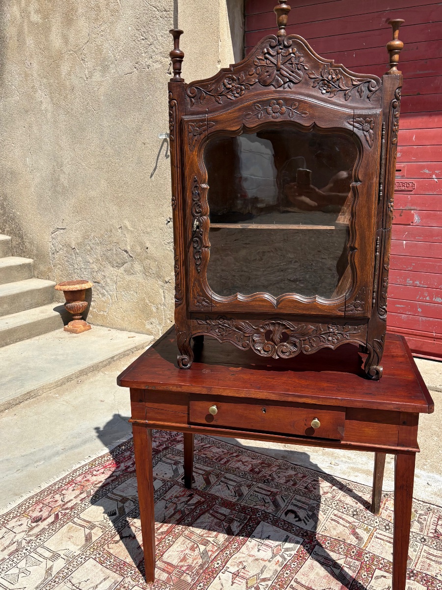 Vitrine verriot louis XV provençale XVIIIe siècle-photo-6