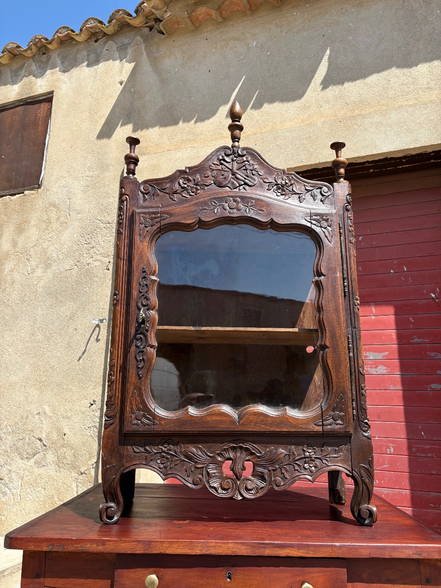 Vitrine verriot louis XV provençale XVIIIe siècle-photo-7