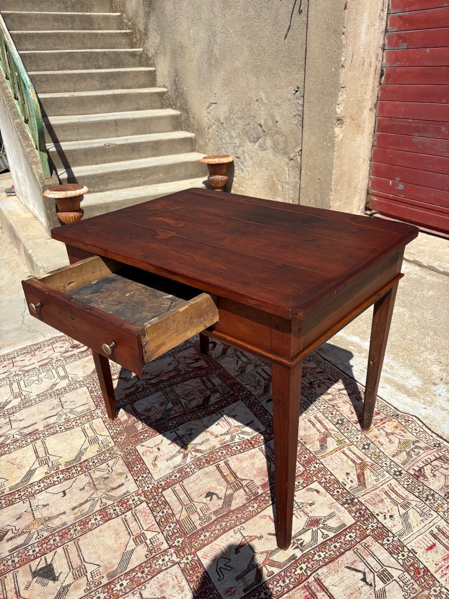 Table, de milieu en noyer, directoire d’époque XVIIIe siècle-photo-2