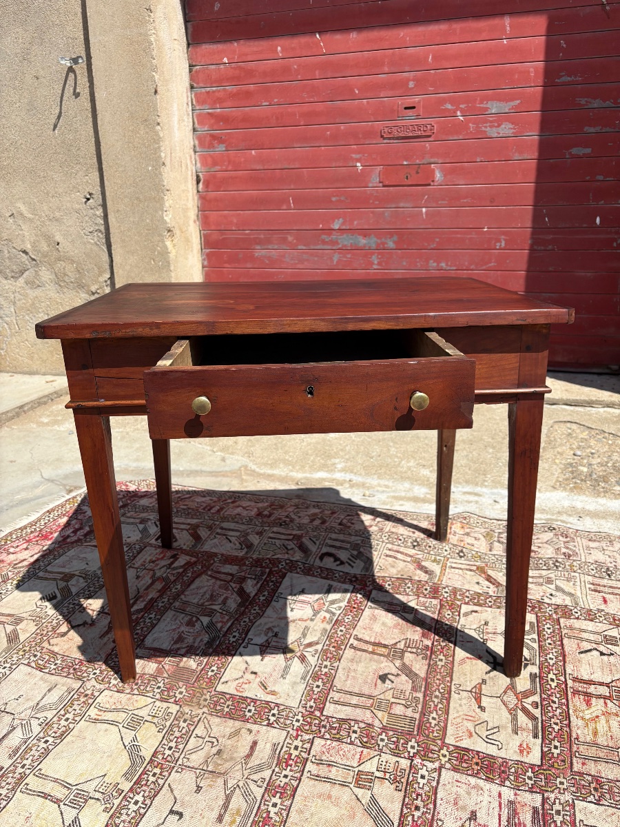 Table, de milieu en noyer, directoire d’époque XVIIIe siècle-photo-3