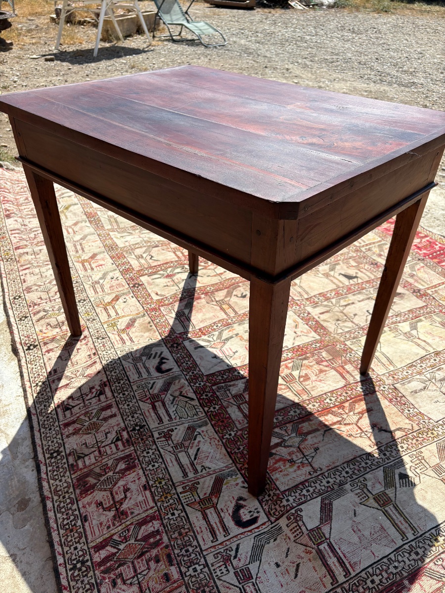 Table, de milieu en noyer, directoire d’époque XVIIIe siècle-photo-4