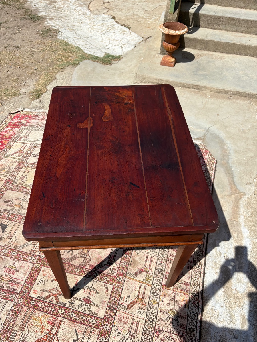 Table, de milieu en noyer, directoire d’époque XVIIIe siècle-photo-6
