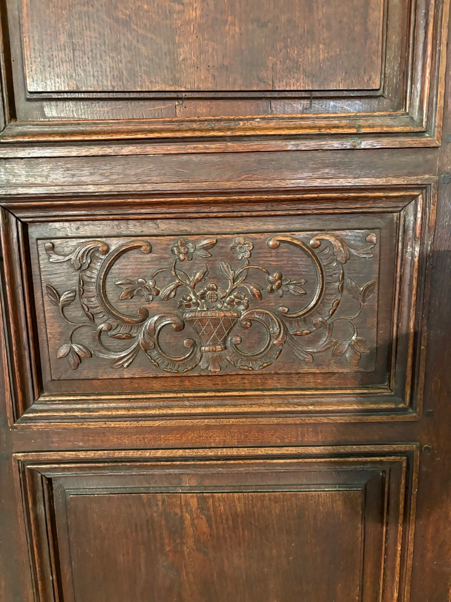 Armoire, régence en chêne d’époque XVIIIe siècle-photo-4