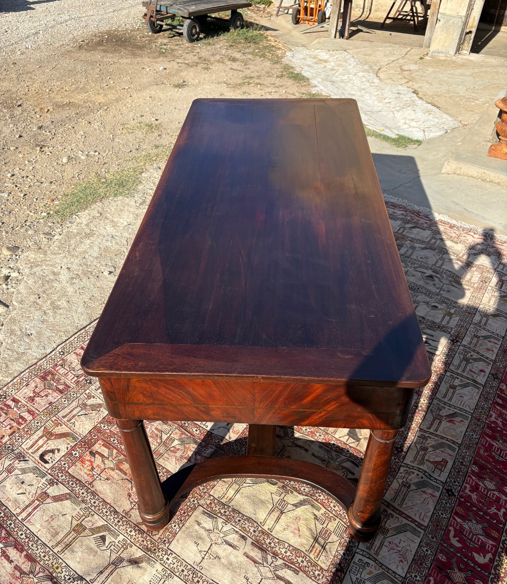 19th-century Mahogany Empire-style Desk-photo-2