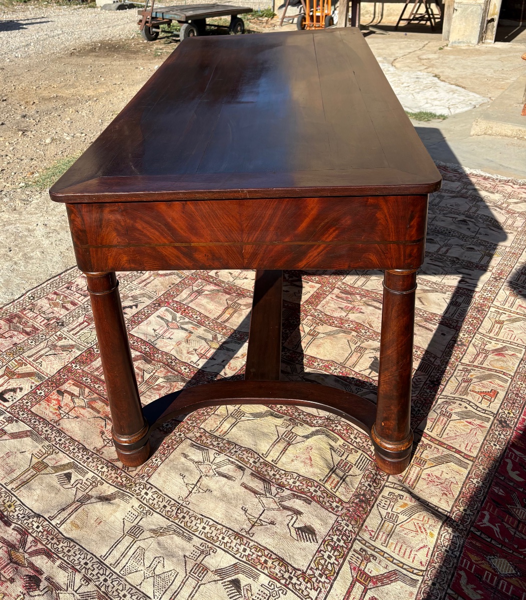 19th-century Mahogany Empire-style Desk-photo-3