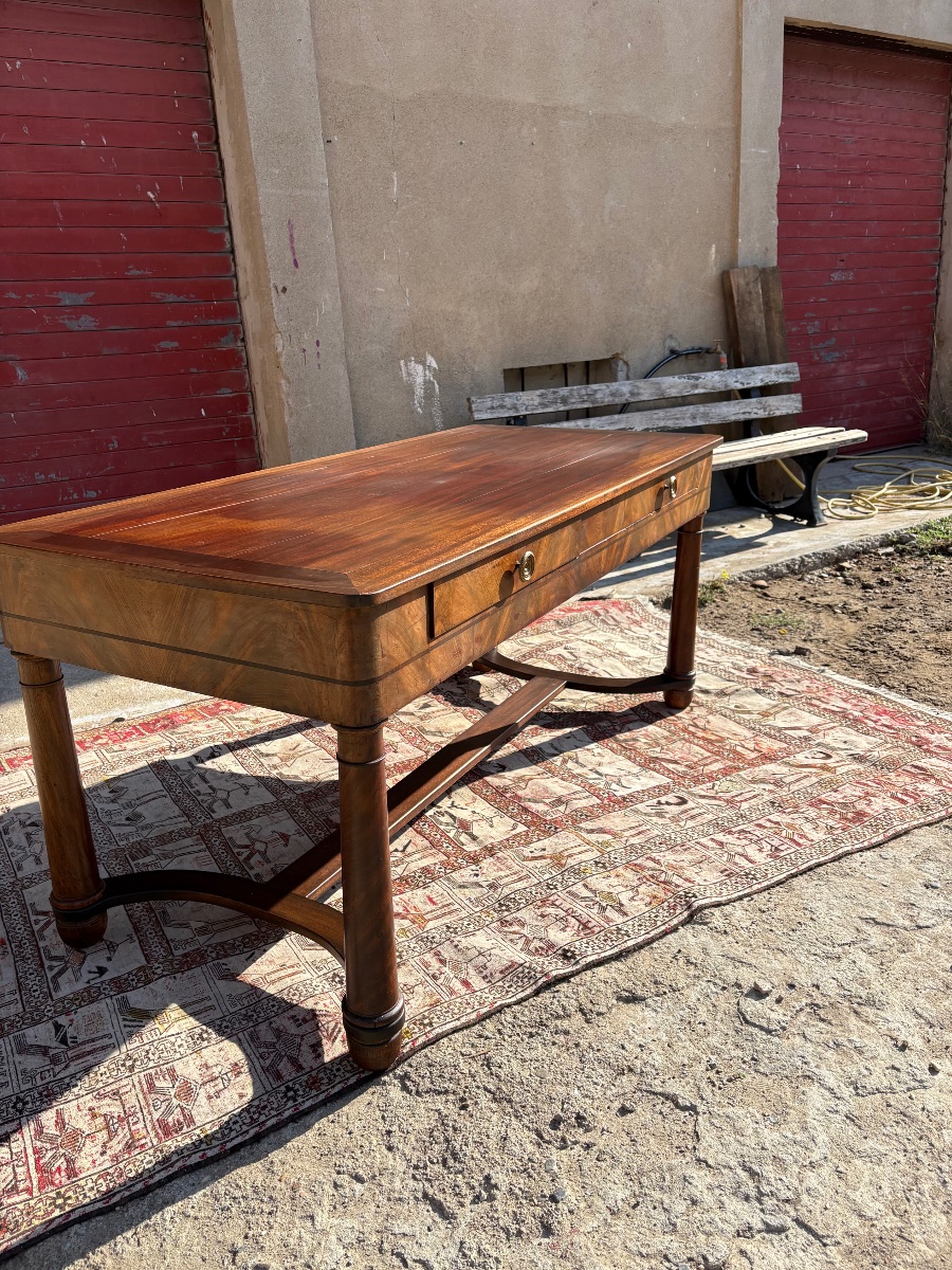 19th-century Mahogany Empire-style Desk-photo-1