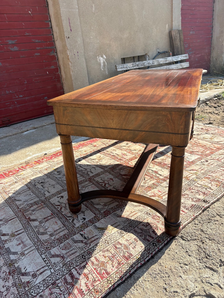 19th-century Mahogany Empire-style Desk-photo-3