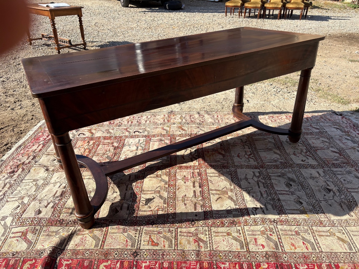 19th-century Mahogany Empire-style Desk-photo-7