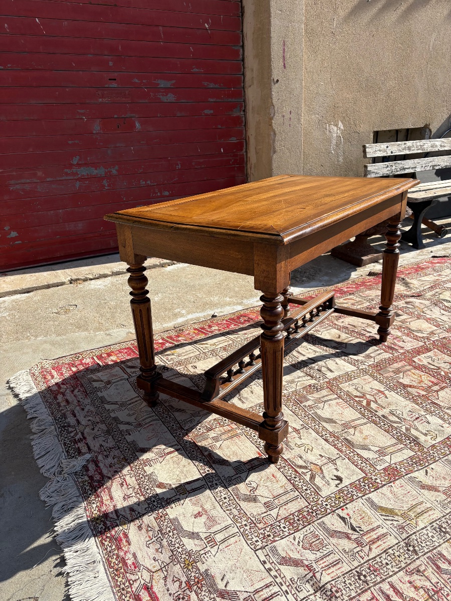 Napoleon III-style Desk, Made Of Walnut, 19th Century-photo-2