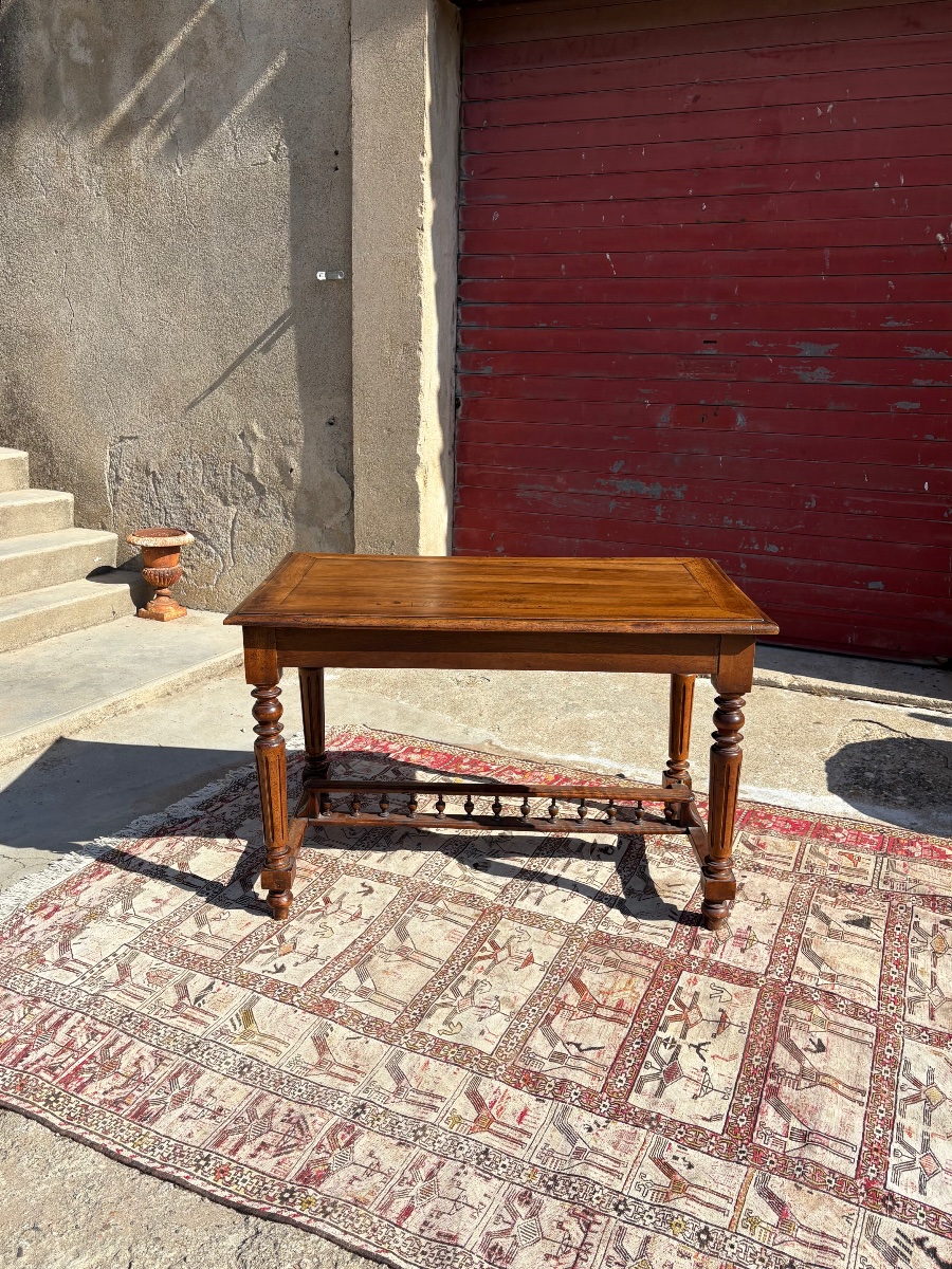 Napoleon III-style Desk, Made Of Walnut, 19th Century-photo-4