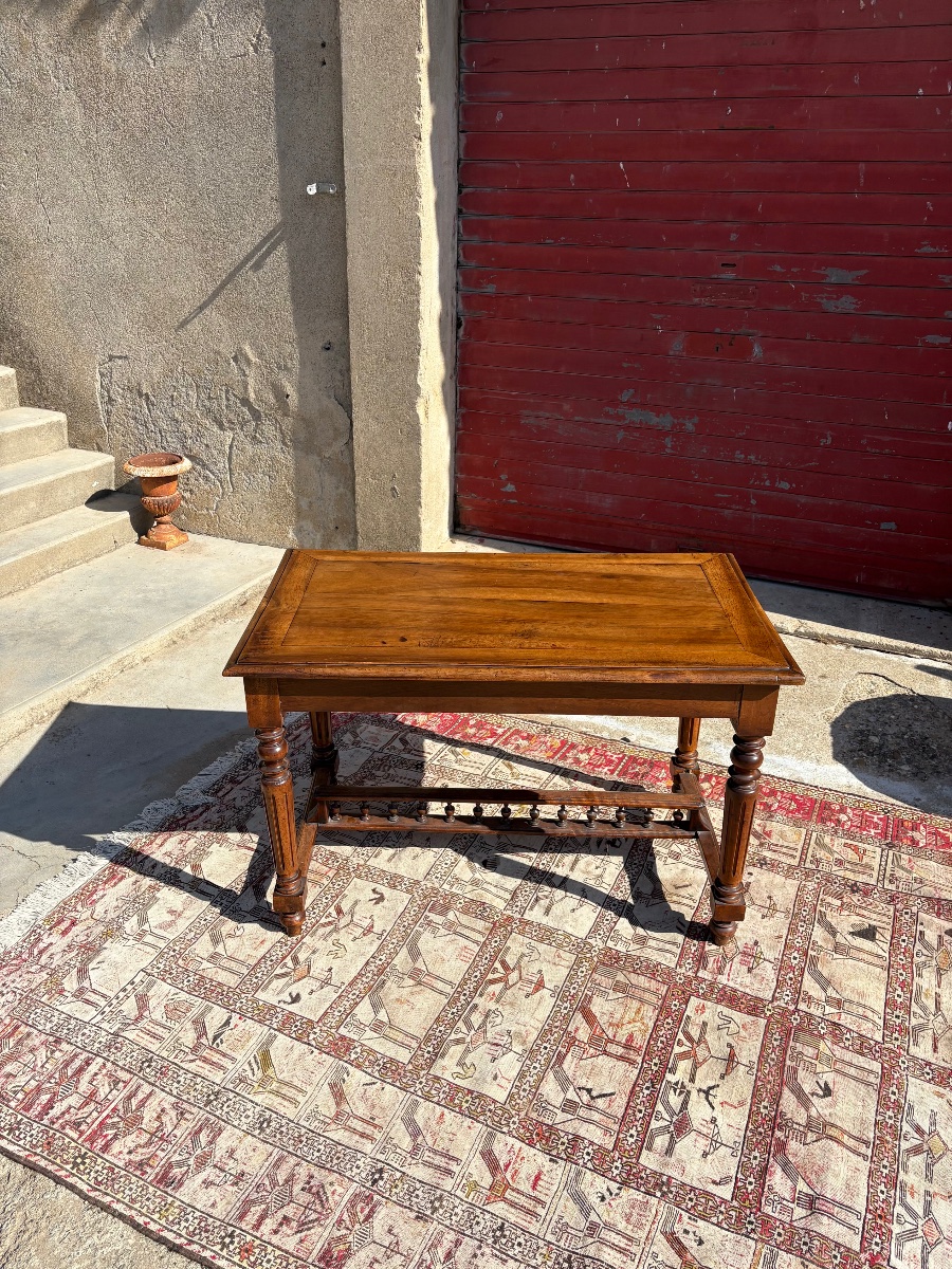 Napoleon III-style Desk, Made Of Walnut, 19th Century-photo-1