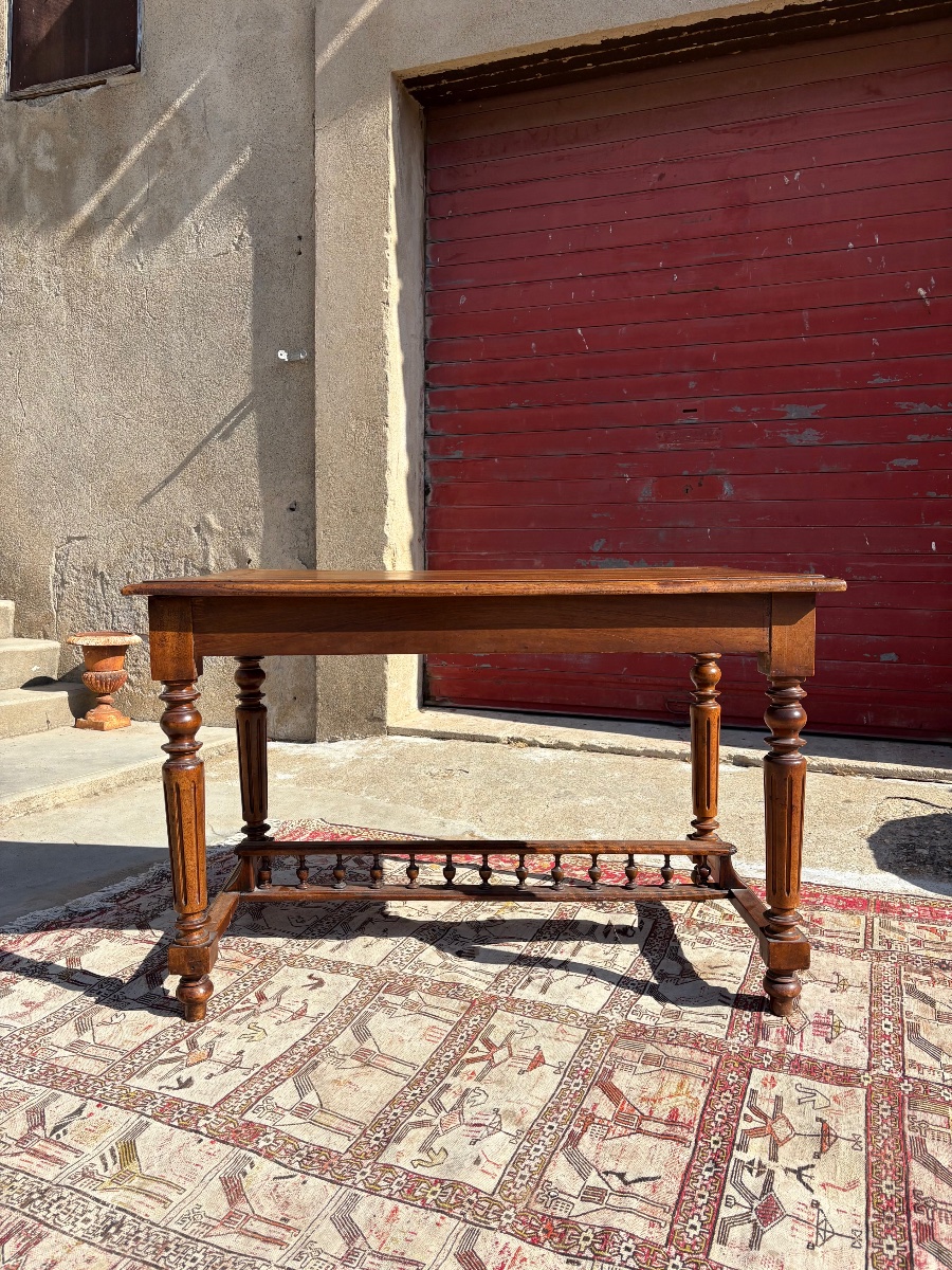 Napoleon III-style Desk, Made Of Walnut, 19th Century-photo-2