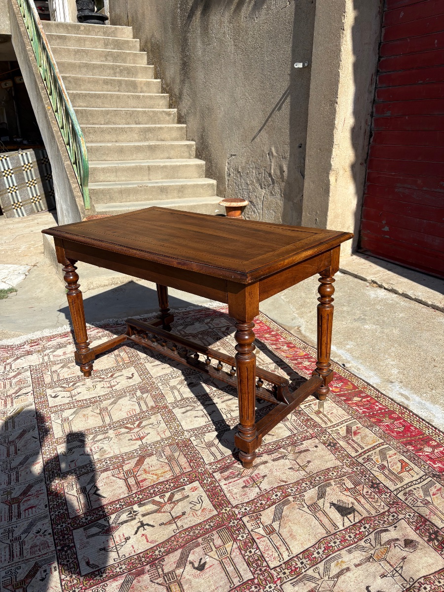 Napoleon III-style Desk, Made Of Walnut, 19th Century-photo-4