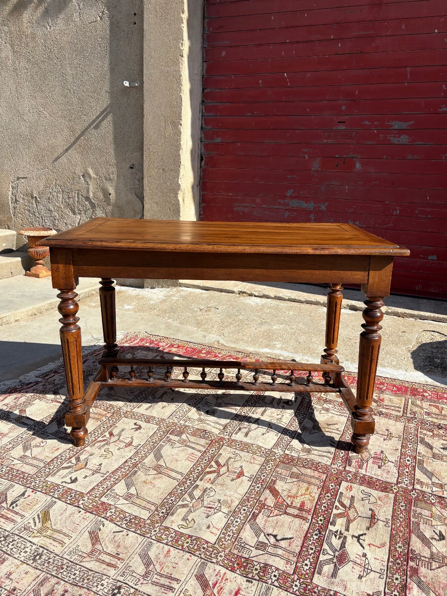 Napoleon III-style Desk, Made Of Walnut, 19th Century