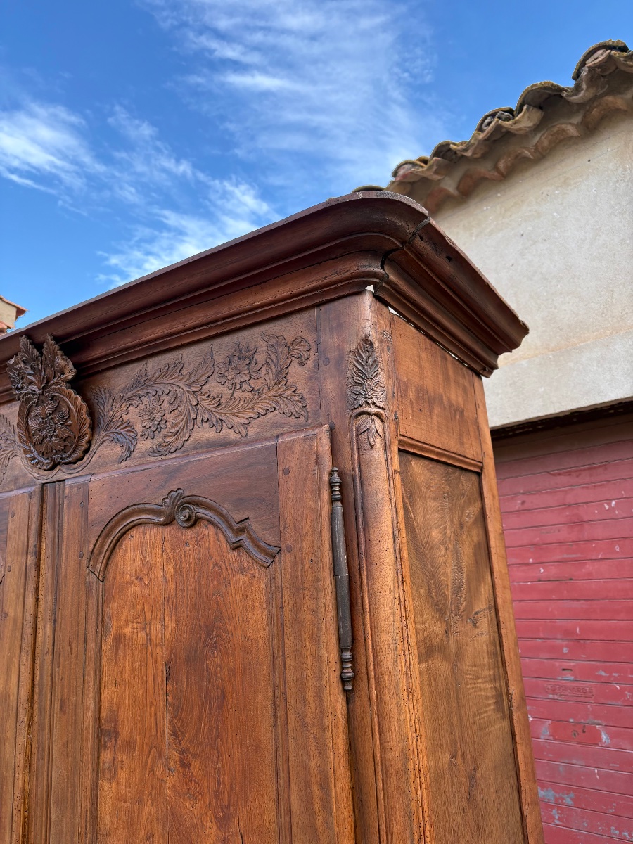 Armoire de mariage, lyonnaise, Louis XV d’époque XVIIIe siècle-photo-1