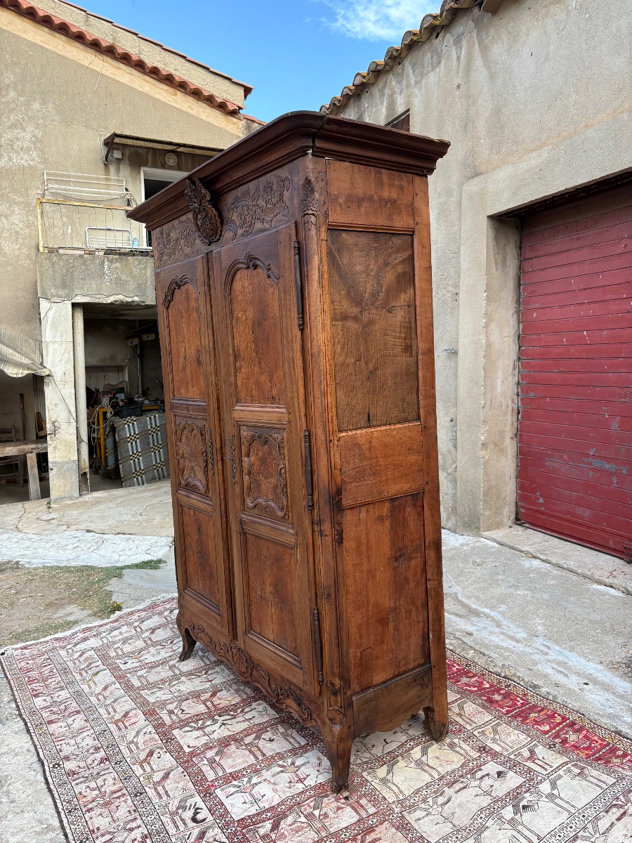 Armoire de mariage, lyonnaise, Louis XV d’époque XVIIIe siècle-photo-7