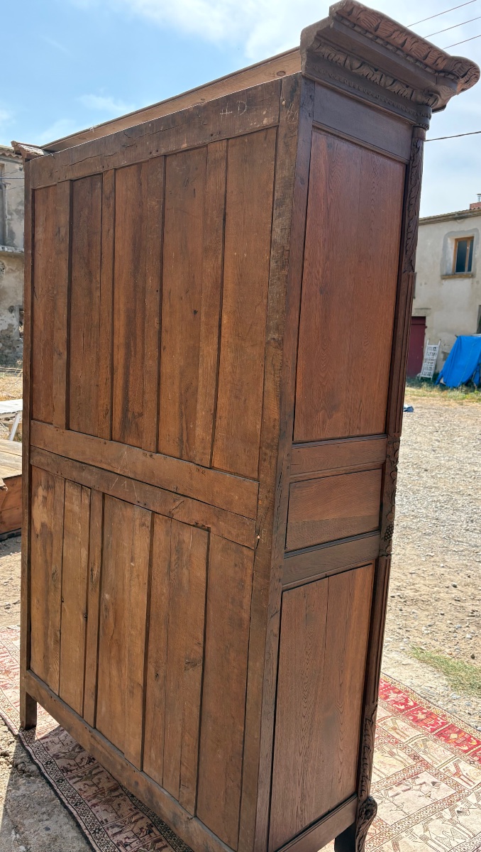 Armoire de mariage,Louis XV  normande de la région de Bayeux, en chêne d’époque XVIIIe siècle-photo-2