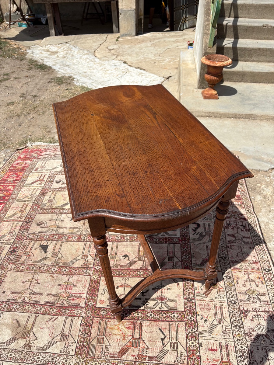 Walnut Desk And Writing Set, Napoleon Style, 19th Century-photo-3