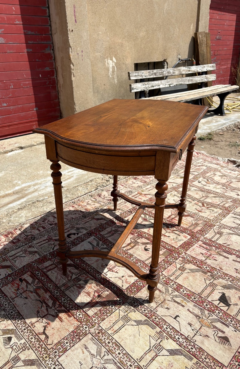 Walnut Desk And Writing Set, Napoleon Style, 19th Century-photo-4