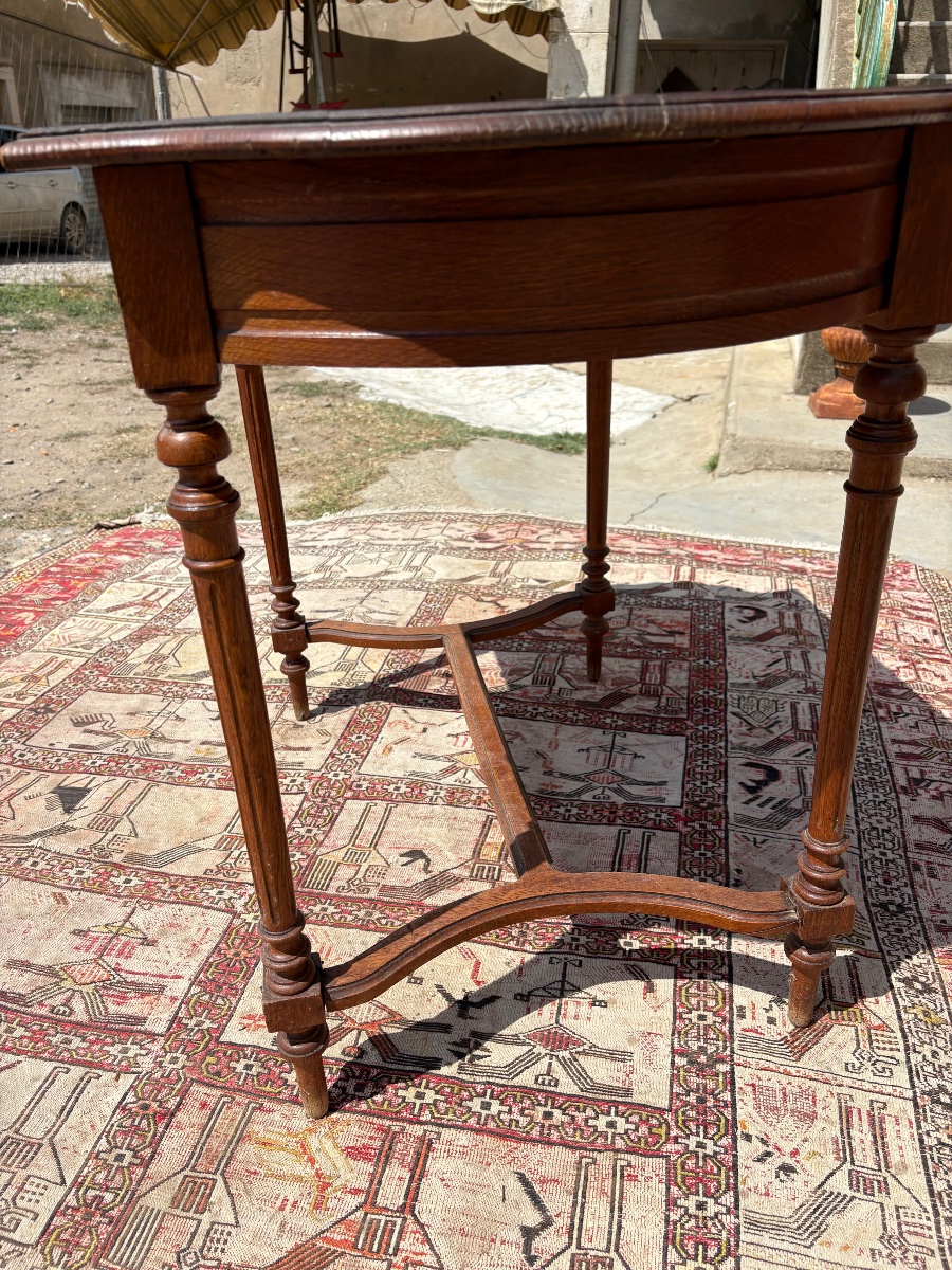 Walnut Desk And Writing Set, Napoleon Style, 19th Century-photo-3
