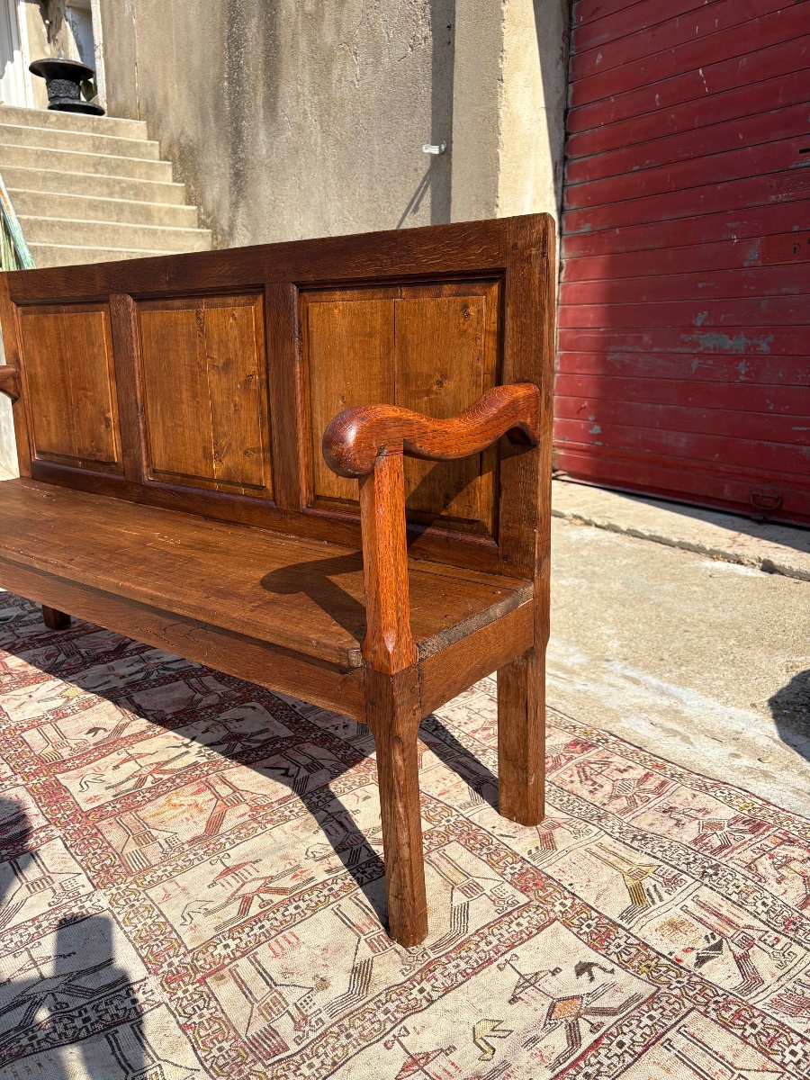 18th-century Walnut Bench And Board Of Directors’ Table-photo-2