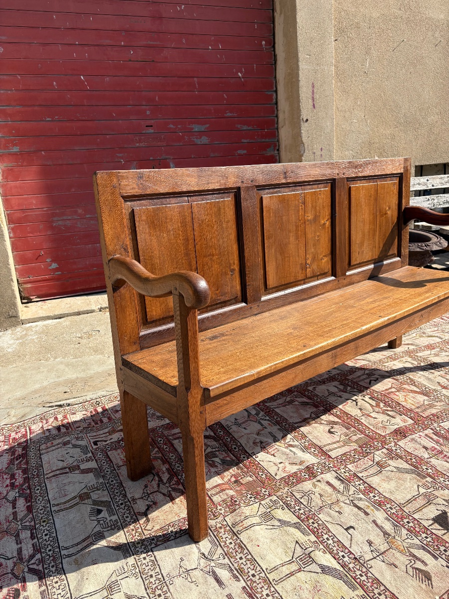 18th-century Walnut Bench And Board Of Directors’ Table-photo-3