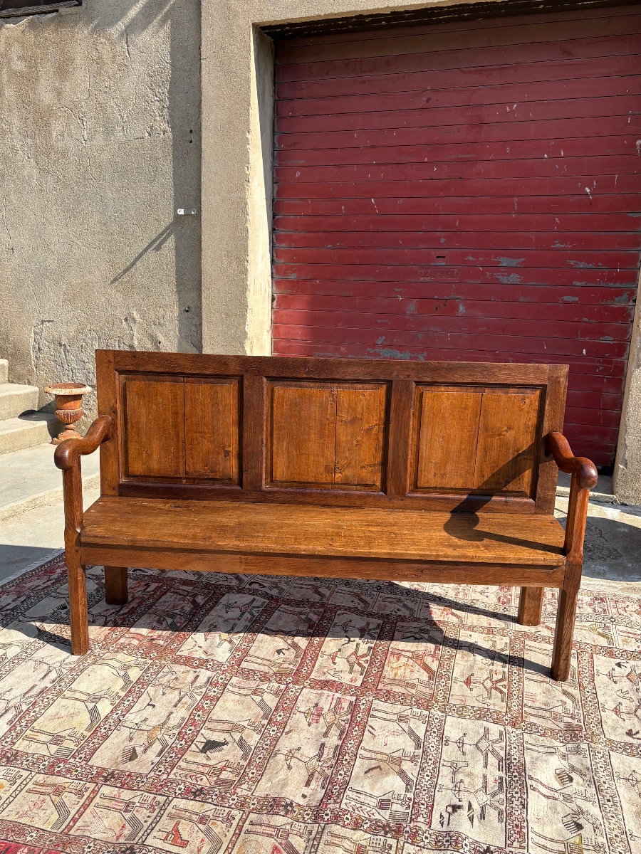 18th-century Walnut Bench And Board Of Directors’ Table-photo-4