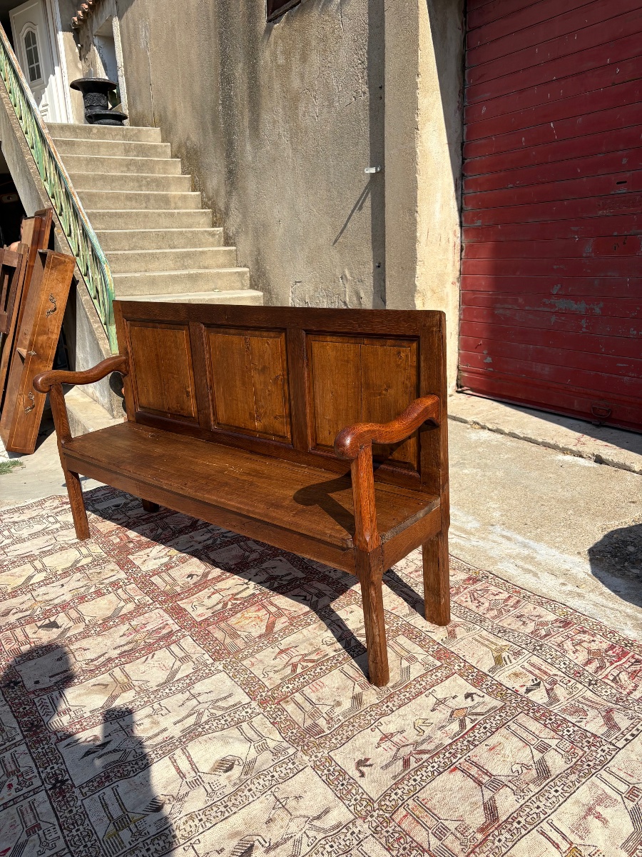 18th-century Walnut Bench And Board Of Directors’ Table-photo-1