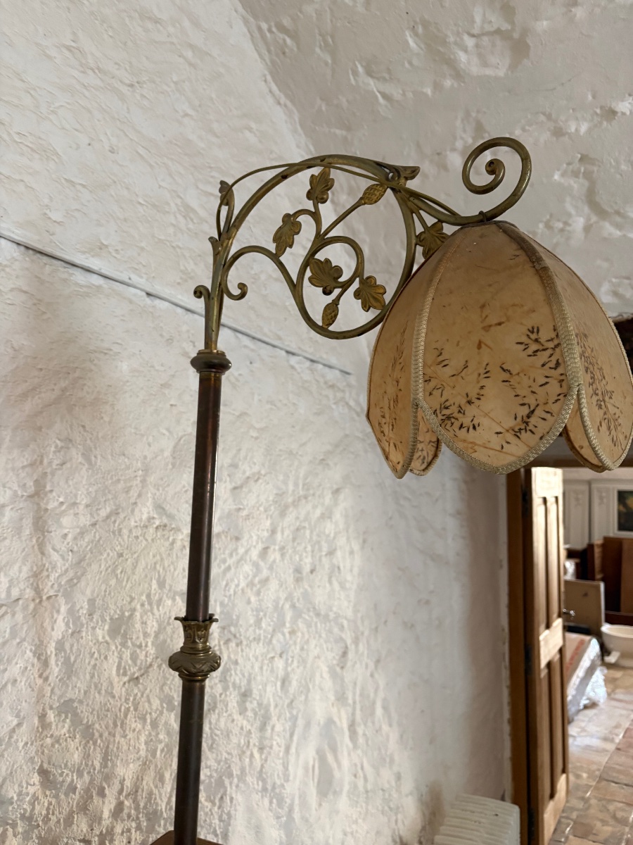 19th-century Antique Oak Store Counter-photo-2