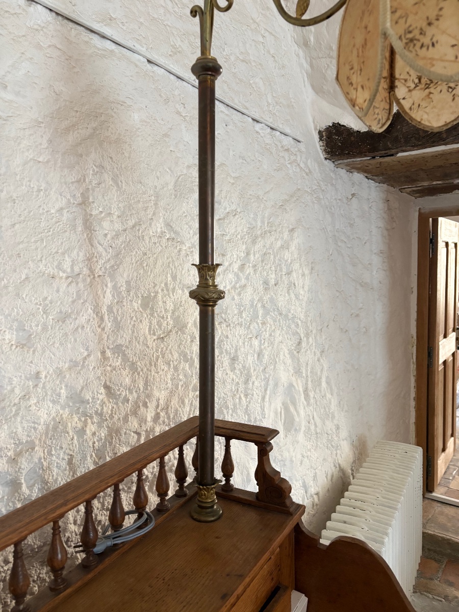 19th-century Antique Oak Store Counter-photo-8