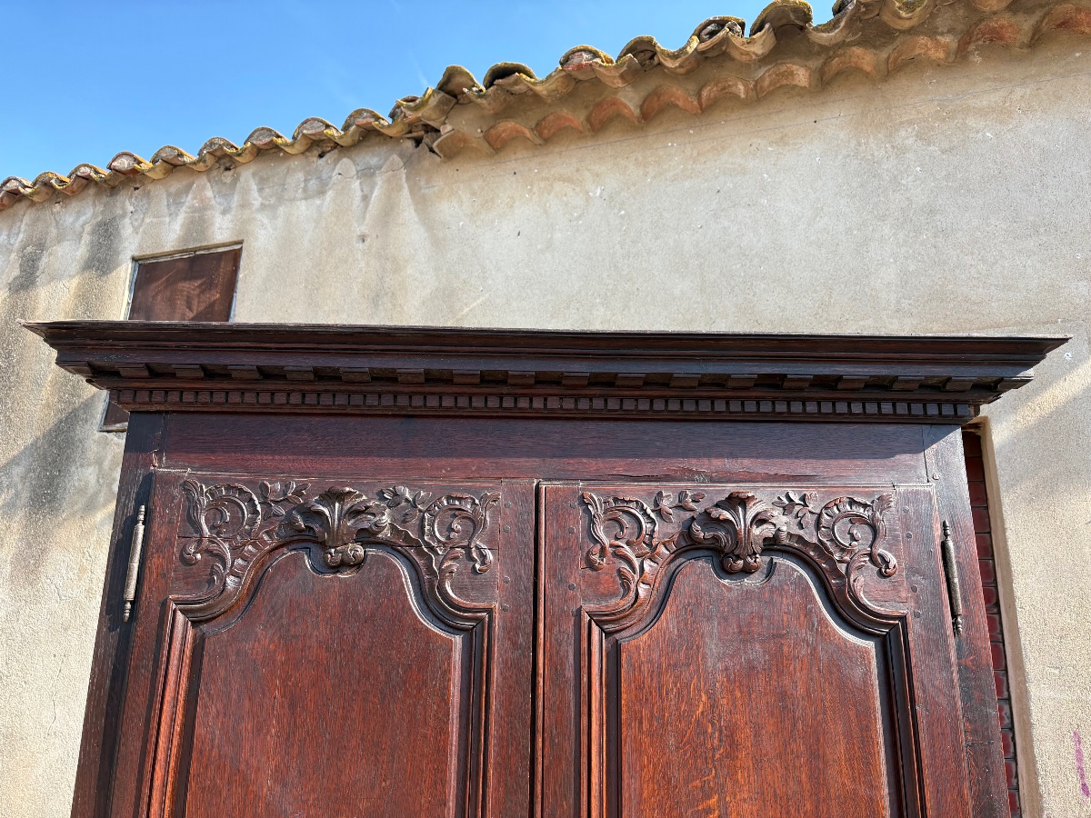Armoire, régence en chêne d’époque XVIIIe siècle-photo-3
