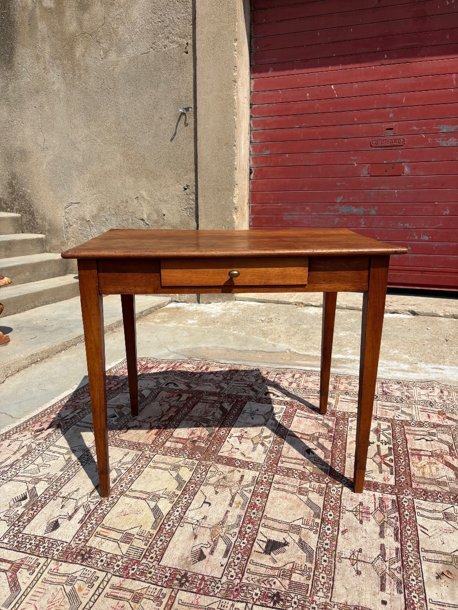 Antique Walnut Table, Either A Coffee Table Or A Desk, Directoire Style, 18th Century-photo-2
