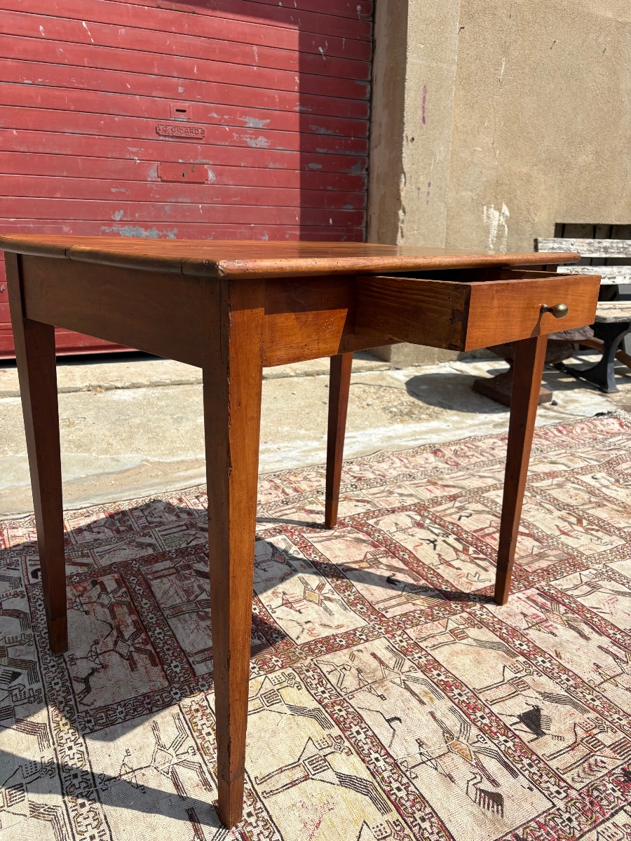 Antique Walnut Table, Either A Coffee Table Or A Desk, Directoire Style, 18th Century-photo-2