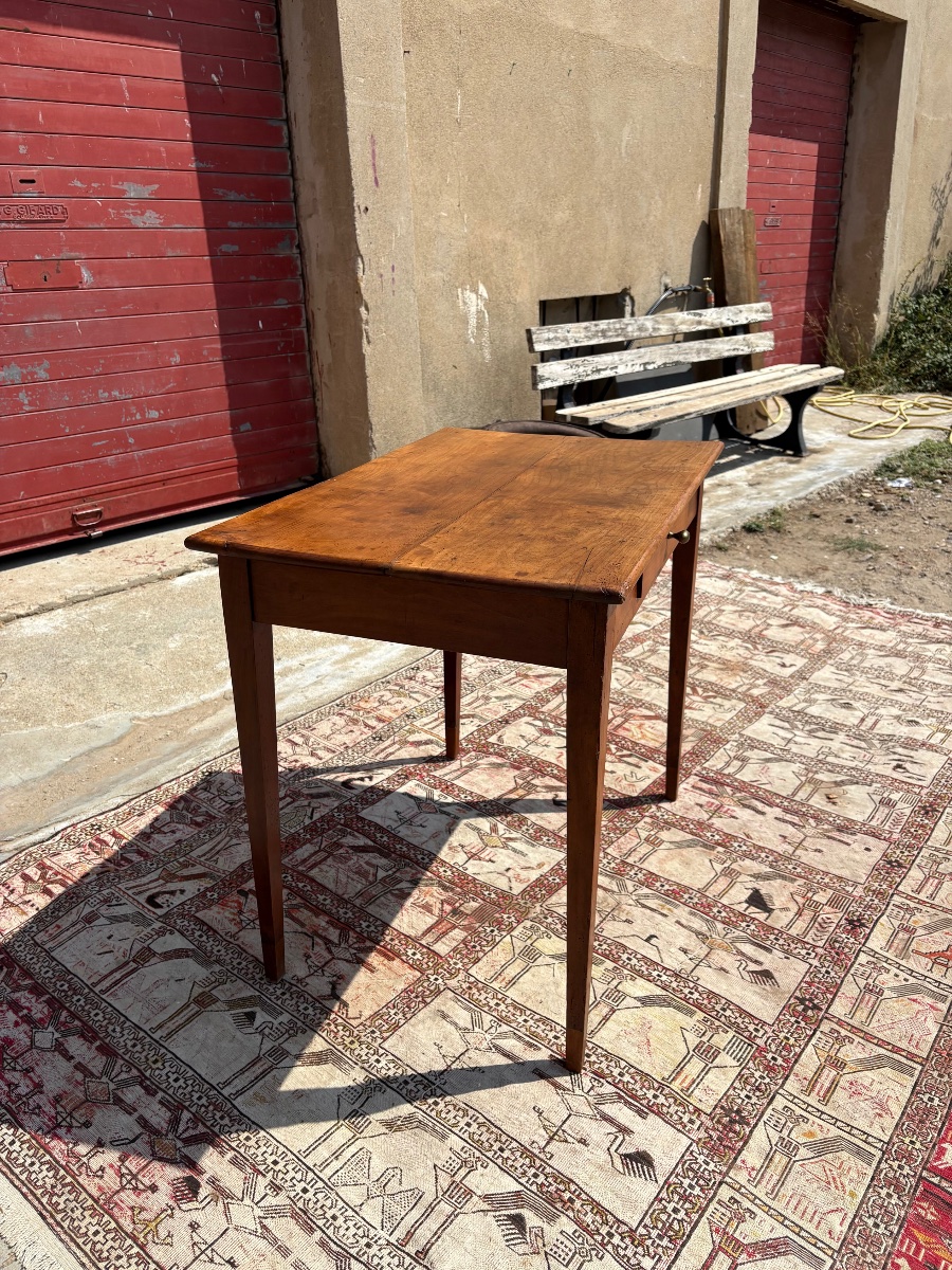 Antique Walnut Table, Either A Coffee Table Or A Desk, Directoire Style, 18th Century-photo-6