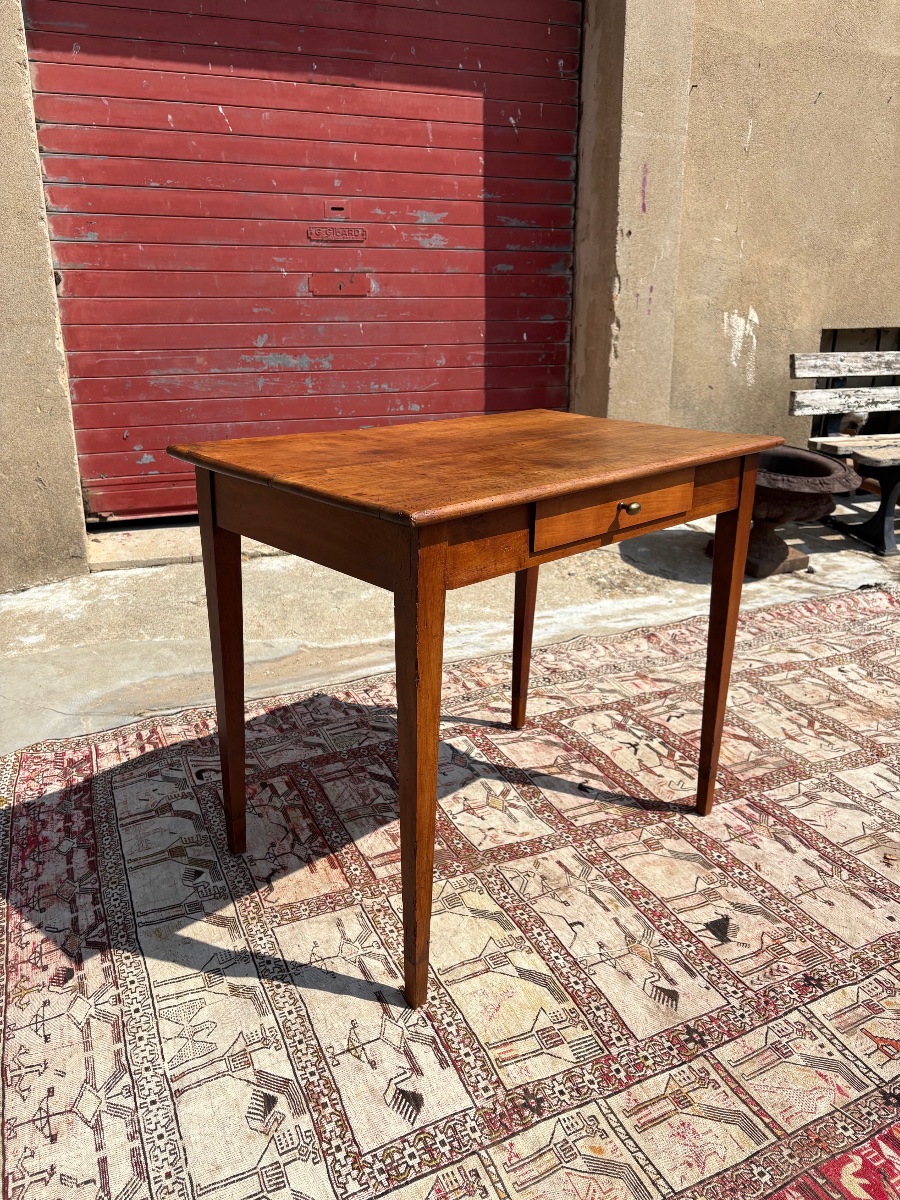 Antique Walnut Table, Either A Coffee Table Or A Desk, Directoire Style, 18th Century-photo-7