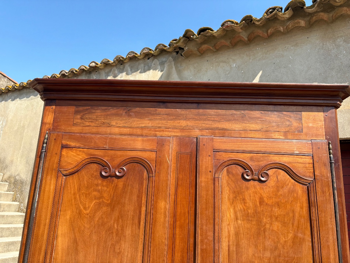 Armoire, Louis XV, en noyer d’époque XVIIIe siècle-photo-2