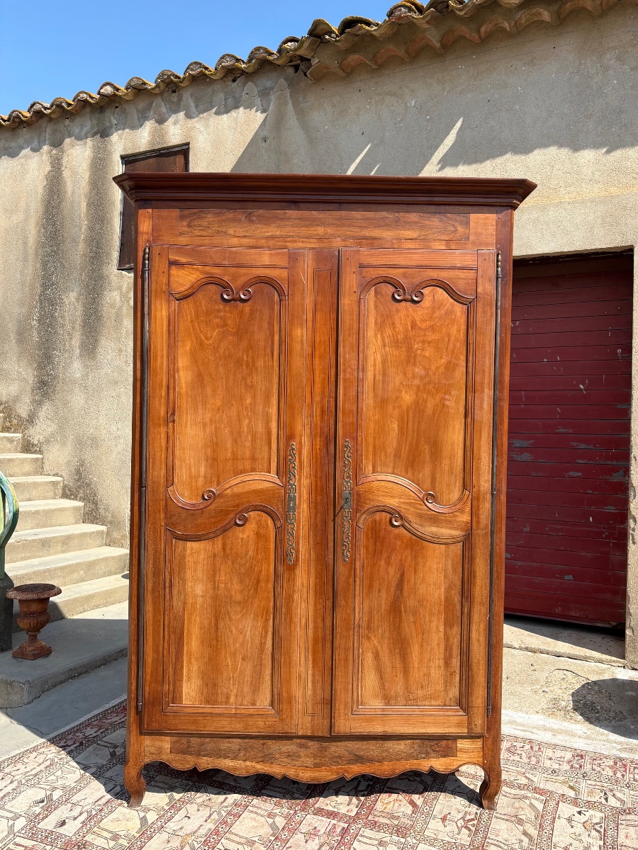 Armoire, Louis XV, en noyer d’époque XVIIIe siècle-photo-3