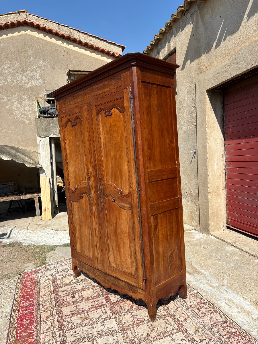Armoire, Louis XV, en noyer d’époque XVIIIe siècle-photo-3