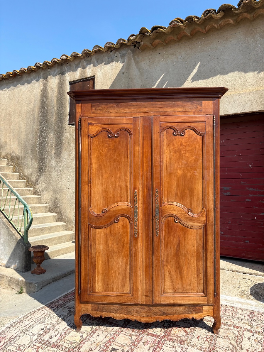 Armoire, Louis XV, en noyer d’époque XVIIIe siècle-photo-4