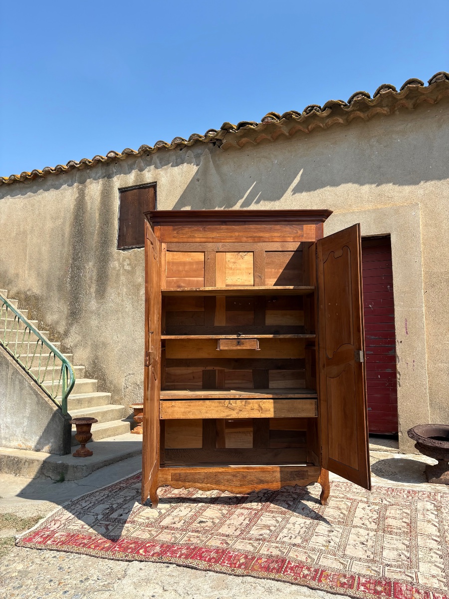 Armoire, Louis XV, en noyer d’époque XVIIIe siècle-photo-5