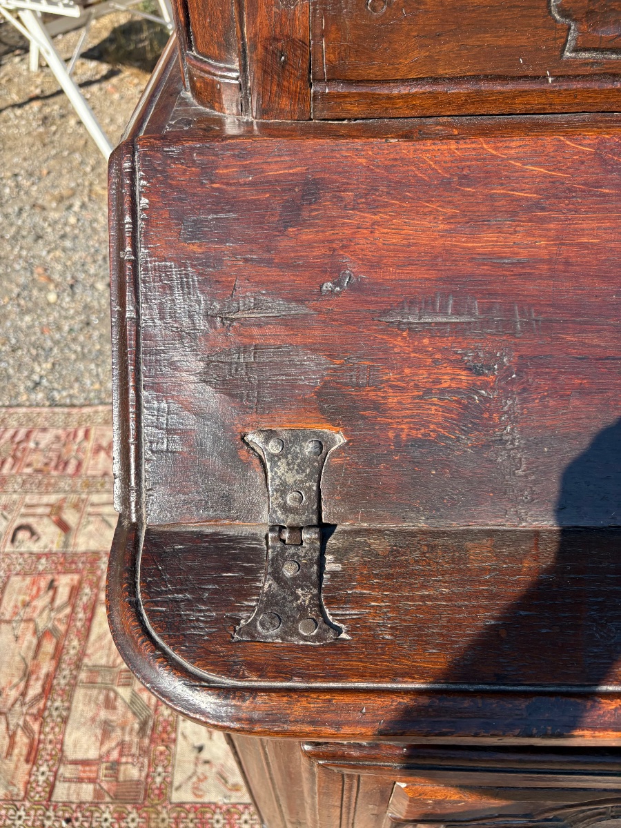 Sacristy Cabinet, Louis XIV Style, Made Of Solid Oak, 18th-century-photo-3