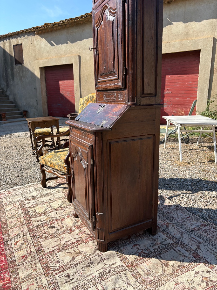 Sacristy Cabinet, Louis XIV Style, Made Of Solid Oak, 18th-century-photo-2