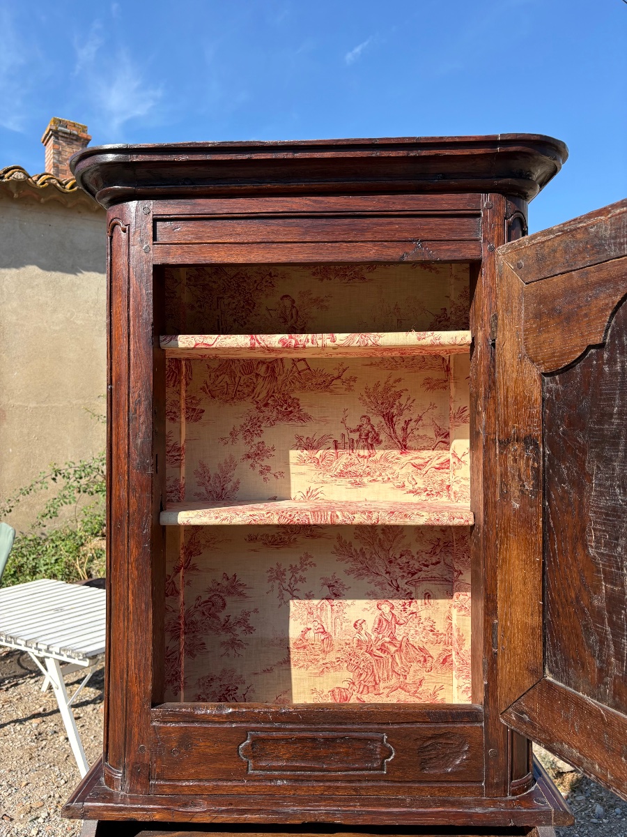 Sacristy Cabinet, Louis XIV Style, Made Of Solid Oak, 18th-century-photo-3