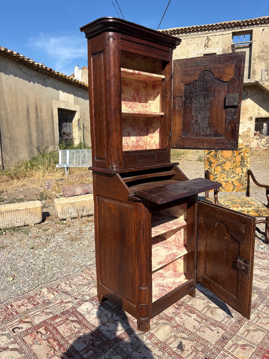 Sacristy Cabinet, Louis XIV Style, Made Of Solid Oak, 18th-century-photo-8