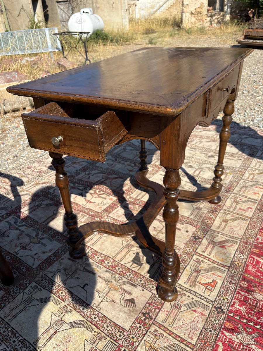 Table, de milieu, Louis XIII, en noyer,circa 1900  -photo-2
